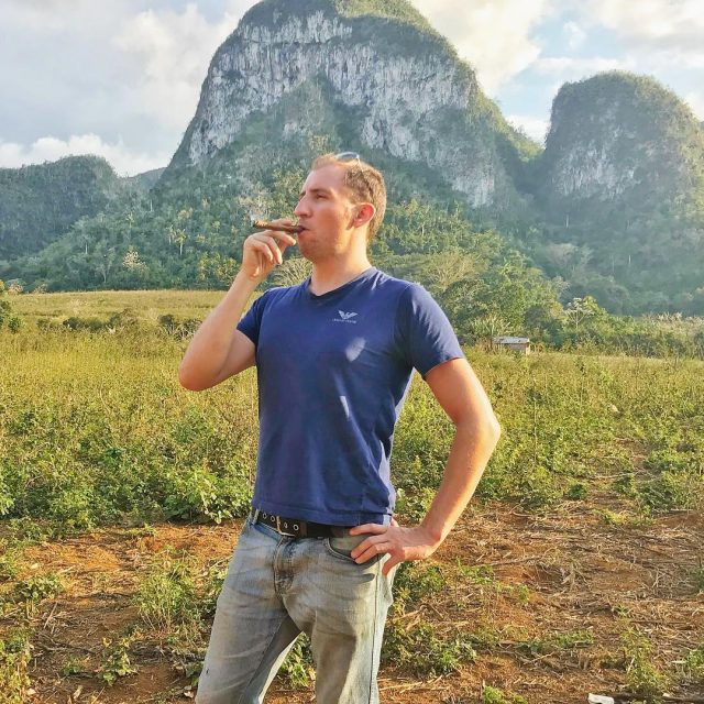 Smoking a cigar in the valley of Vinales What anhellip